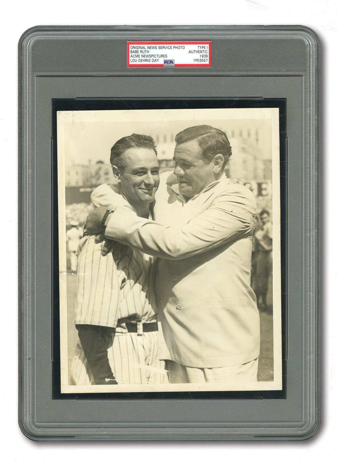 Lou Gehrig #4 and Babe Ruth #3 posed on the dugout steps circa 1932. Photo  Print - Item # VARPFSAABC034 - Posterazzi