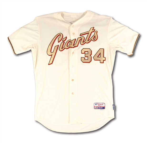 2014 SAN FRANCISCO GIANTS WORLD SERIES RING CEREMONY JERSEY WORN BY #34 ANDREW SUSAC (MLB AUTH.)