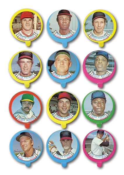 1973 TOPPS CANDY LIDS COMPLETE SET OF (55)