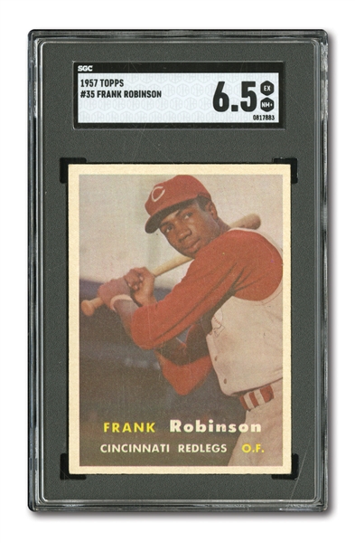 1957 TOPPS #35 FRANK ROBINSON ROOKIE SGC EX-MT+ 6.5
