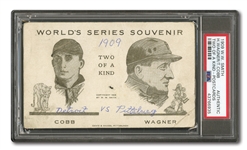 RARE 1909 W.W. SMITH POSTCARDS HONUS WAGNER AND TY COBB "TWO OF A KIND" - PSA AUTHENTIC (1 OF 3 KNOWN)