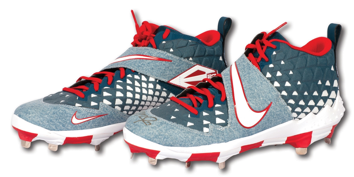 MIKE TROUT AUTOGRAPHED NIKE FORCE ZOOM TROUT 6 CLEATS - STYLE WORN IN 2019 ALL-STAR GAME (MLB AUTH.)