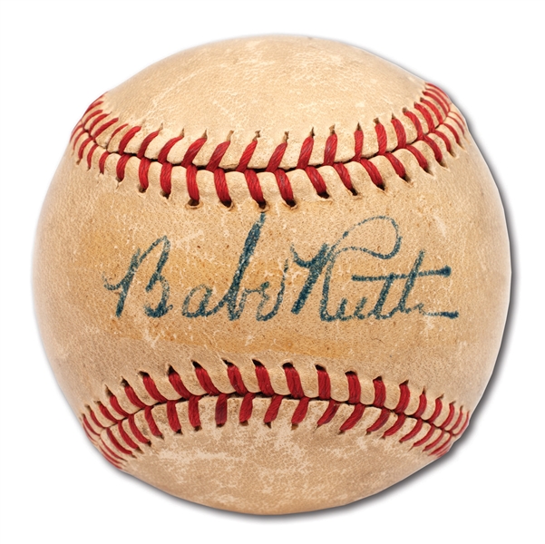 C. 1937 BABE RUTH SINGLE SIGNED OAL (HARRIDGE) BASEBALL