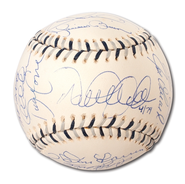 YANKEE GREATS (LE #4/79) MULTI-SIGNED 2008 ALL-STAR GAME BASEBALL INCL. JETER