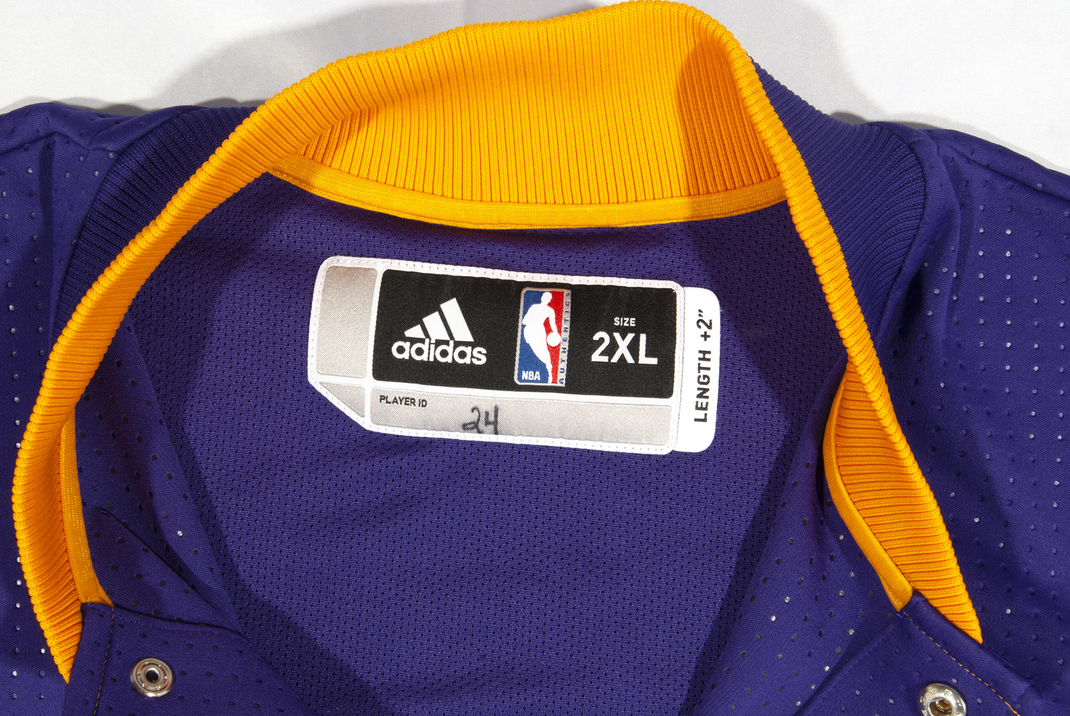 2015 Adidas Los Angeles Lakers Championship Pre Game Warm up Jacket Mens M  Kobe