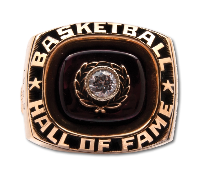 LENNY WILKENS 1989 NAISMITH HALL OF FAME INDUCTION RING ISSUED AS PLAYER (WILKENS LOA)