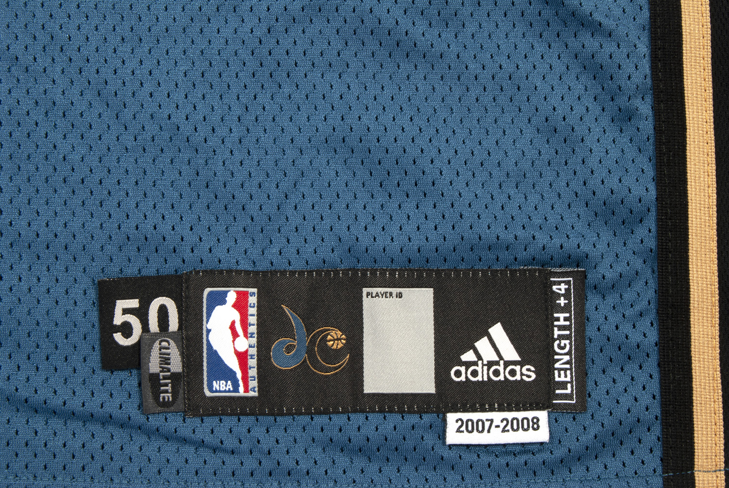 Lot Detail - 2008-09 Gilbert Arenas Washington Wizards Game-Used Gold  Alternate Jersey