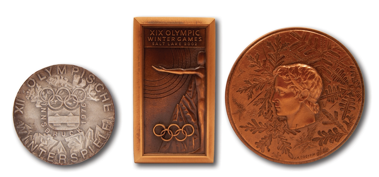 LOT OF (3) WINTER OLYMPICS PARTICIPATION MEDALS: 1968 GRENOBLE, 1976 INNSBRUCK & 2002 SALT LAKE CITY
