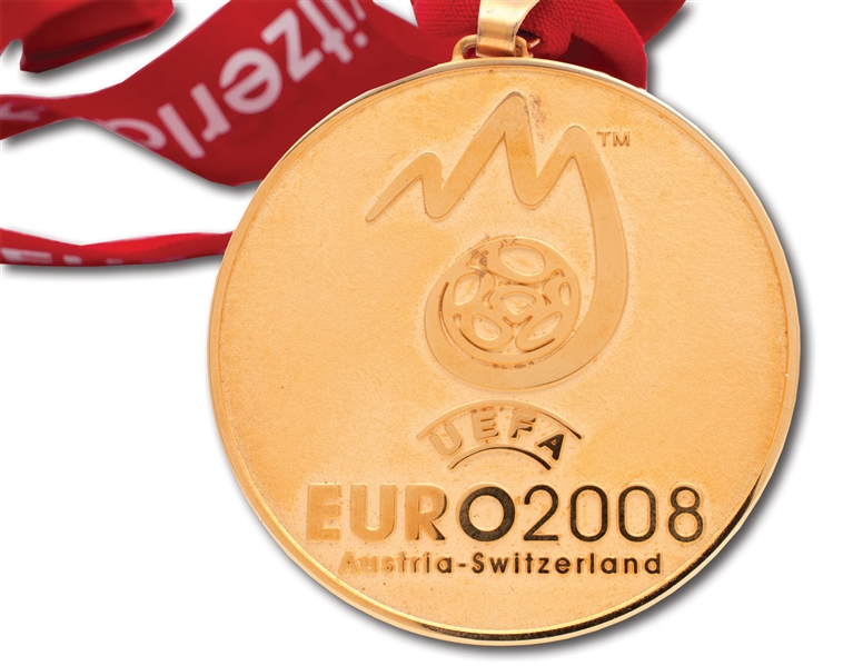 2008 UEFA EURO CUP CHAMPIONS MEDAL ISSUED TO SPAIN NATIONAL TEAM STAFF MEMBER