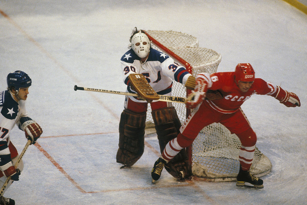 1980 USA Olympic Hockey Team Goalie Jim Craig & Al Michaels