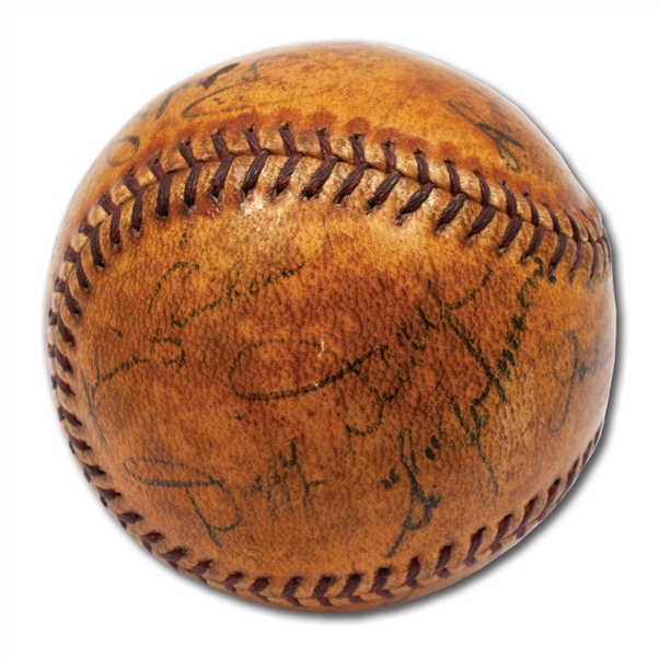 1936 ST. LOUIS CARDINALS TEAM SIGNED BASEBALL INCL. 6 HALL OF FAMERS
