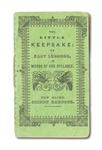C. 1835 CHILDRENS BOOKLET "THE LITTLE KEEPSAKE" BY SIDNEY BABCOCK (NEW HAVEN, CT) WITH EARLY DEPICTION OF "A GAME AT BALL"