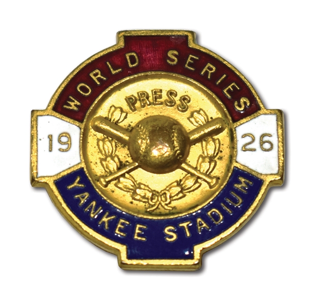 1926 NEW YORK YANKEES (VS. CARDINALS) WORLD SERIES PRESS PIN