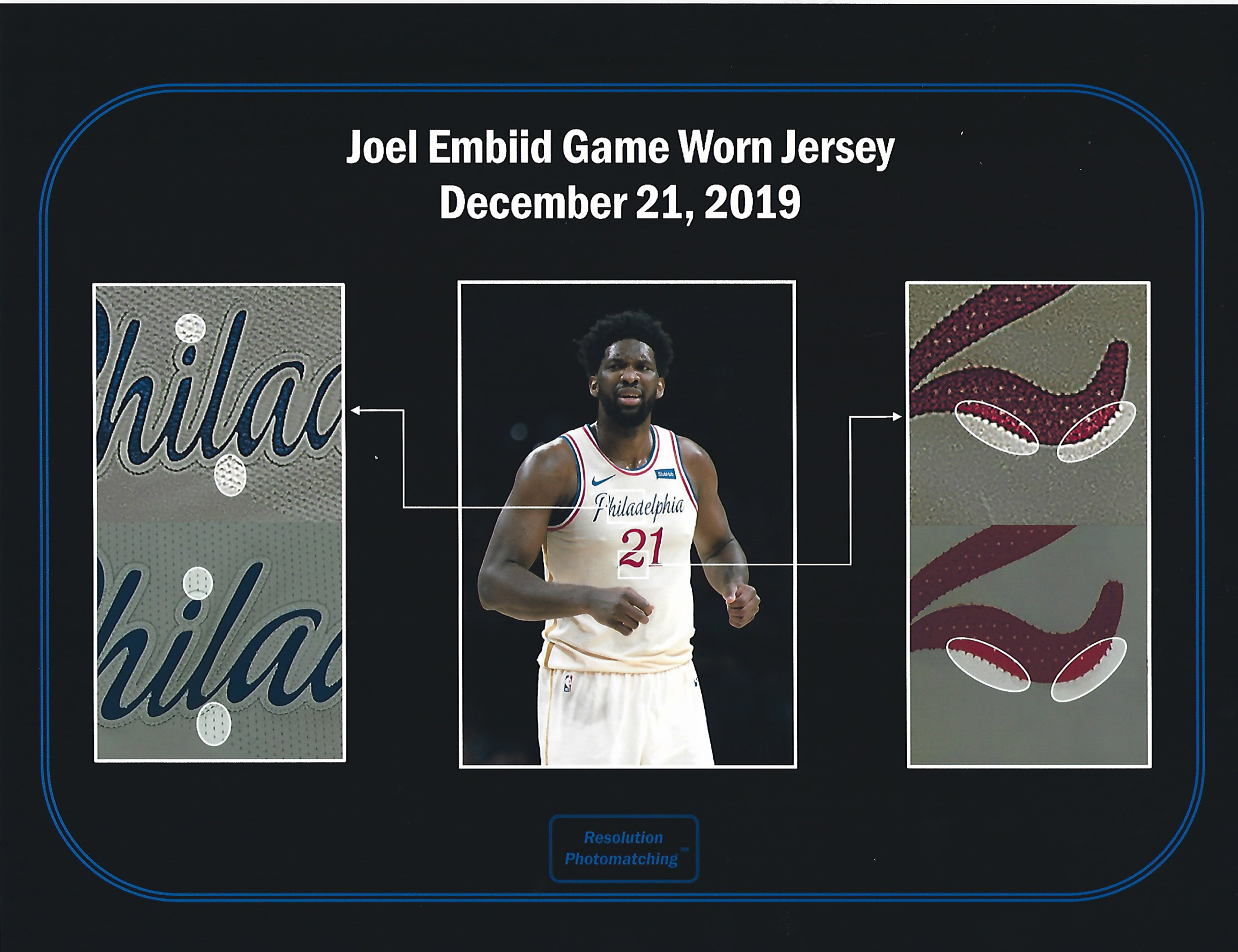 Joel Embiid 2020 Philadelphia 76ers Pre-Game Worn Jersey Honoring