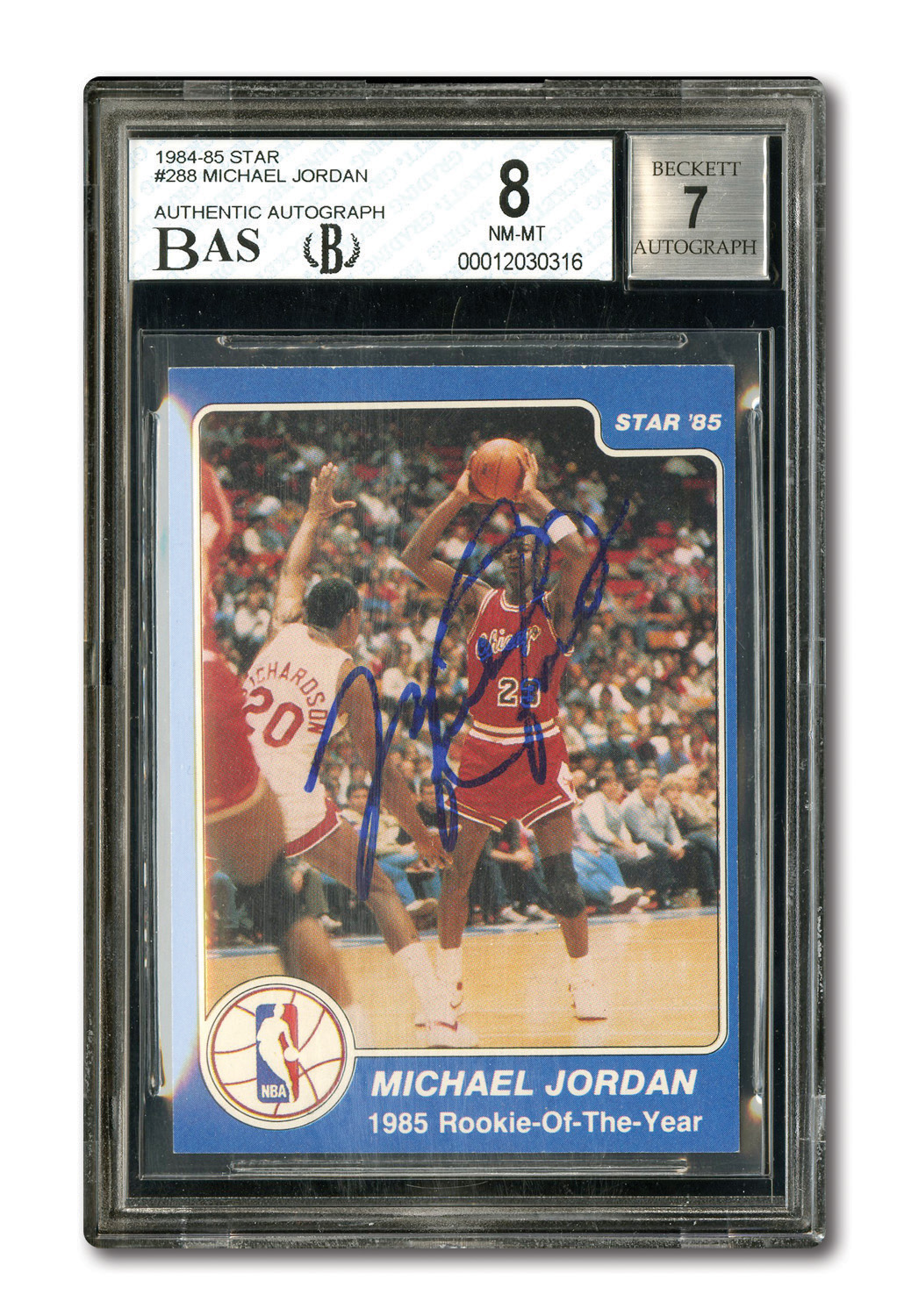 Michael Jordan Autographed 1984-85 Star Rookie Card #195 Chicago