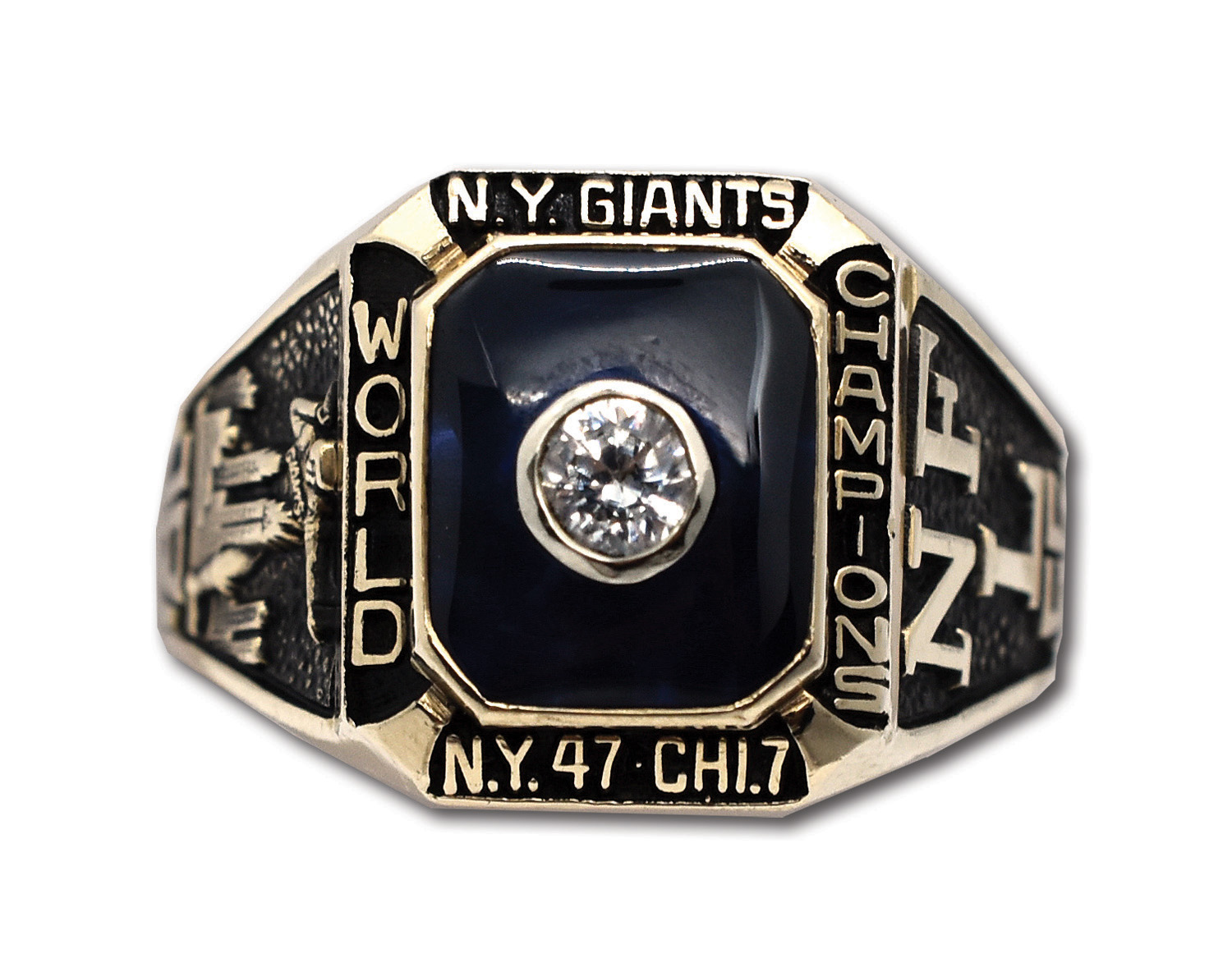 Lot Detail - 1956 NEW YORK GIANTS NFL WORLD CHAMPIONSHIP 10K GOLD