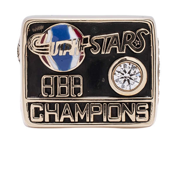 BILL SHARMANS 1971 UTAH STARS ABA CHAMPIONS 14K GOLD RING (SHARMAN FAMILY LOA)