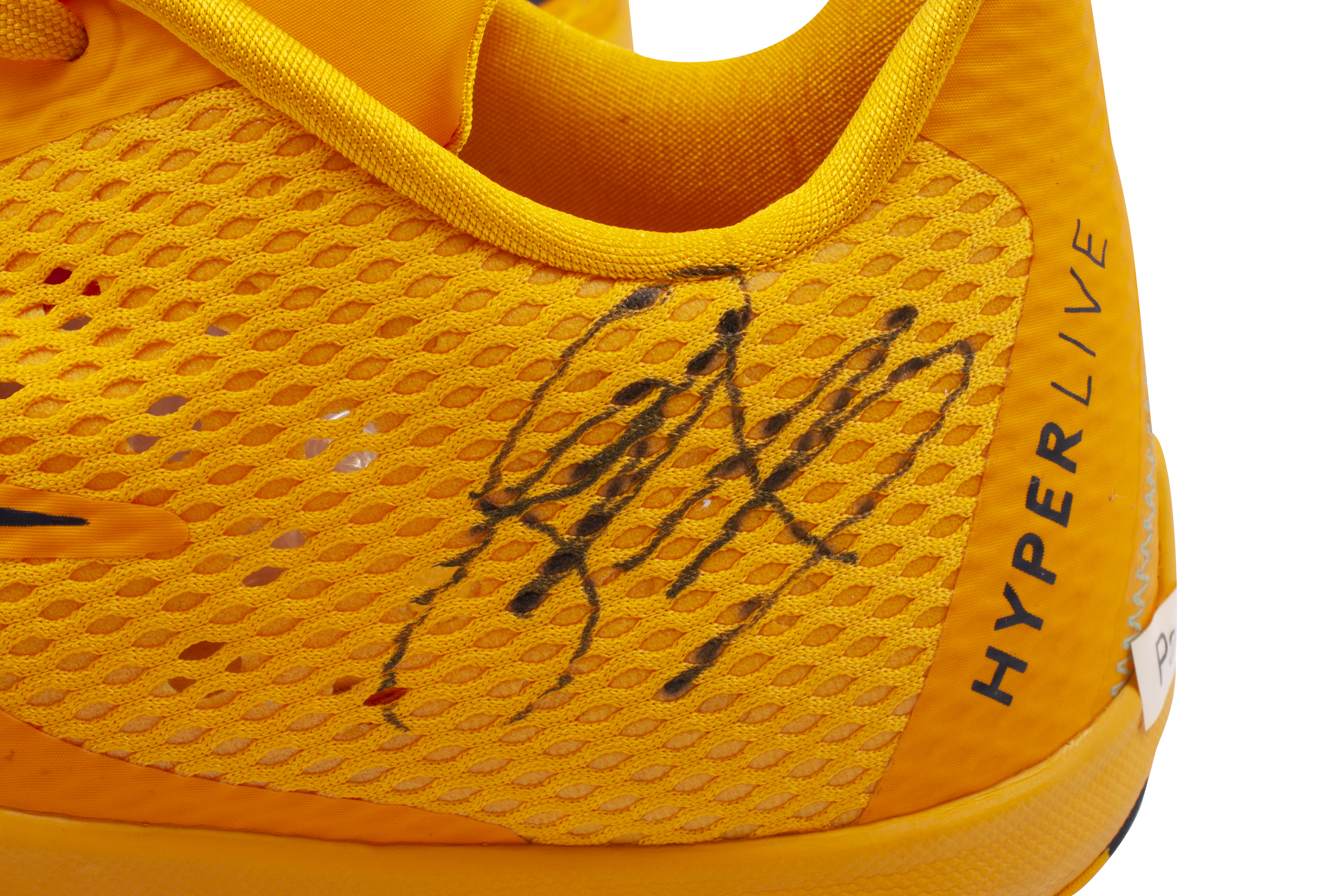 Lot Detail - 2015-16 PAUL GEORGE INDIANA PACERS GAME WORN & DUAL-SIGNED  NIKE 'HYPERLIVE' PE SHOES - NBA'S COMEBACK POY! (KNICKS BALL BOY COLLECTION)