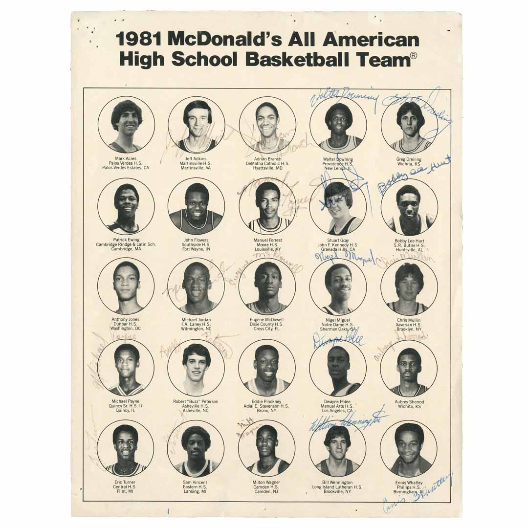 Lot Detail - 1981 McDONALD'S ALL-AMERICAN HIGH SCHOOL BASKETBALL
