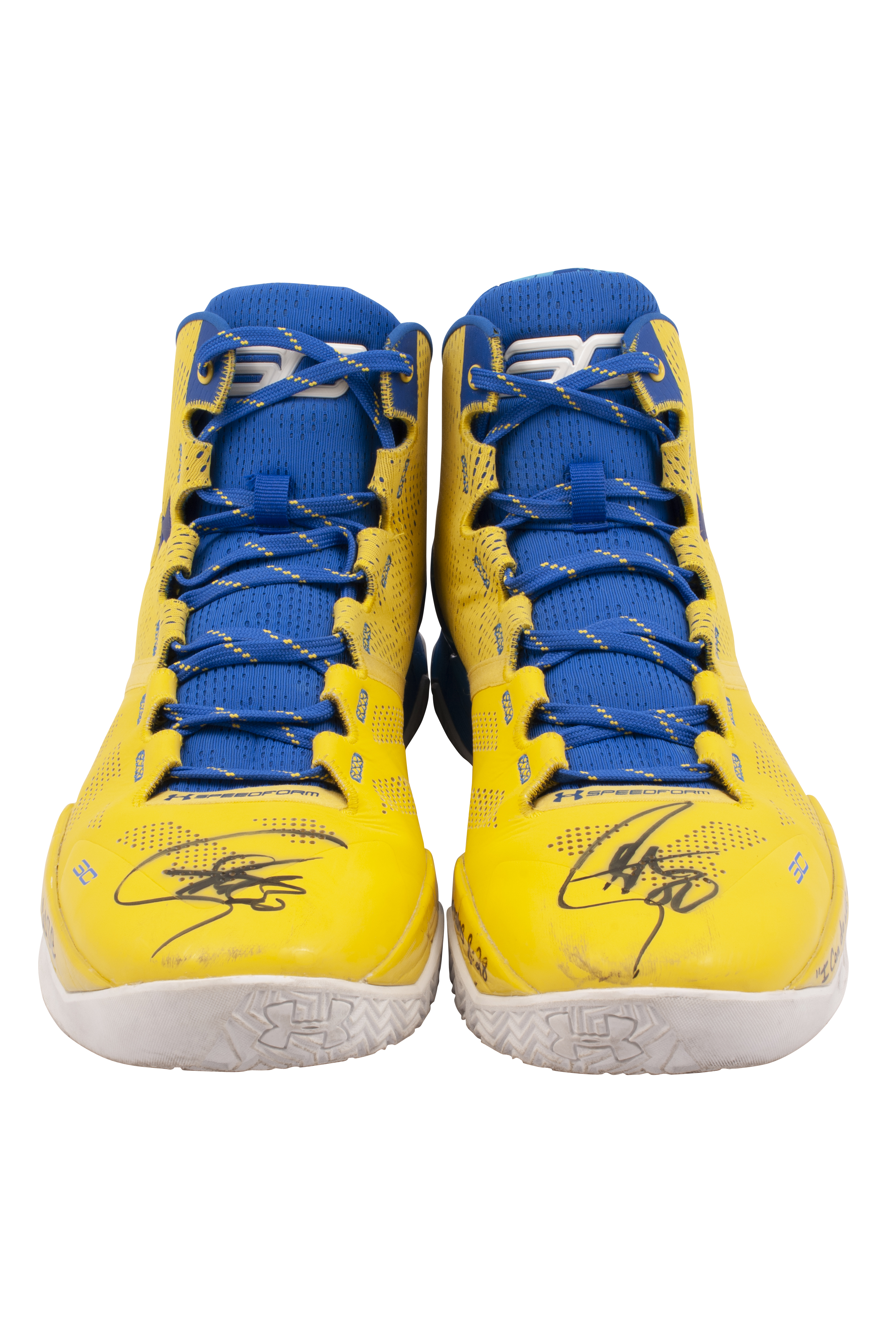 2013-14 Stephen Curry Game Worn, Signed Golden State Warriors Shoes, Lot  #13615