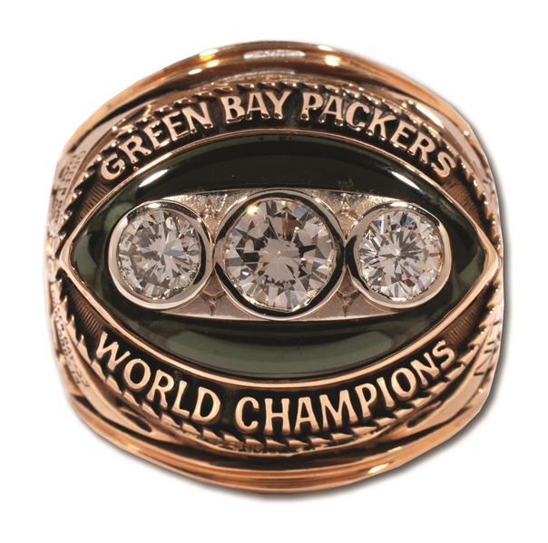 RAY NITSCHKES 1967 GREEN BAY PACKERS SUPER BOWL II WORLD CHAMPIONS 14K GOLD RING (NITSCHKE FAMILY LOA)