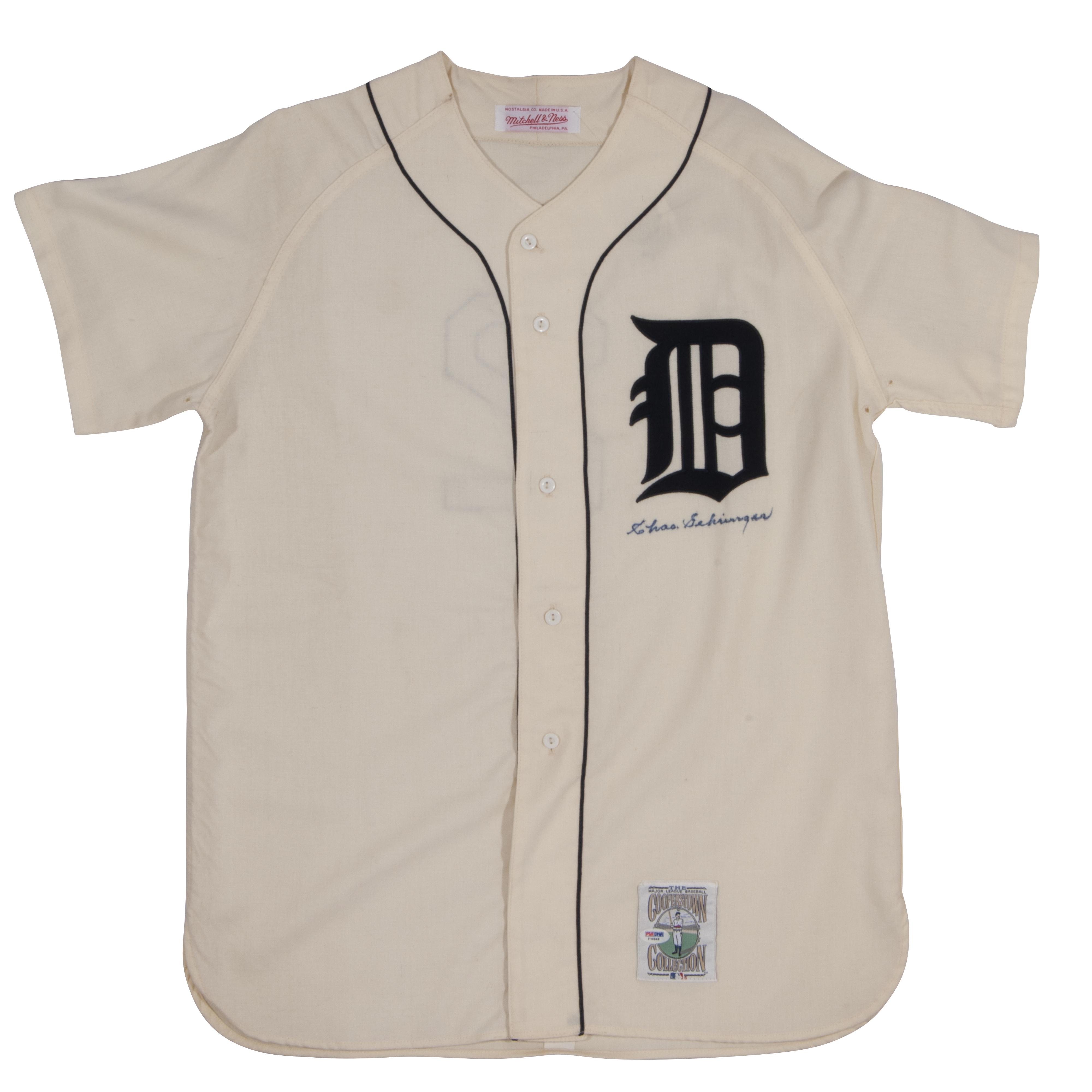 Lot Detail - CHARLIE GEHRINGER AUTOGRAPHED 1939 DETROIT TIGERS MITCHELL &  NESS THROWBACK HOME JERSEY