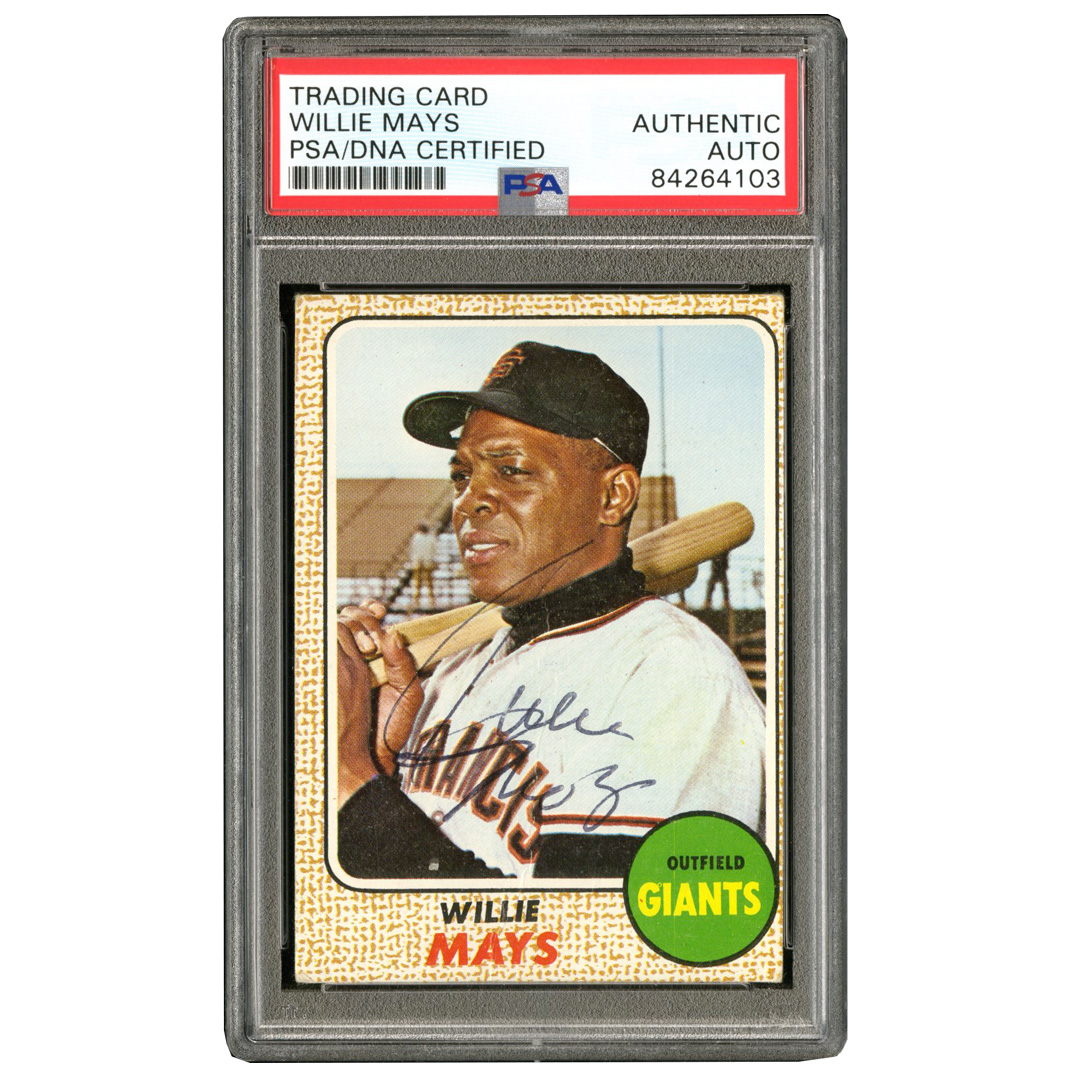 Lot Detail - 1968 SIGNED TOPPS #50 WILLIE MAYS - PSA/DNA