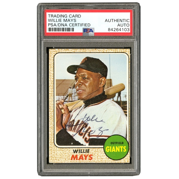 1968 SIGNED TOPPS #50 WILLIE MAYS - PSA/DNA
