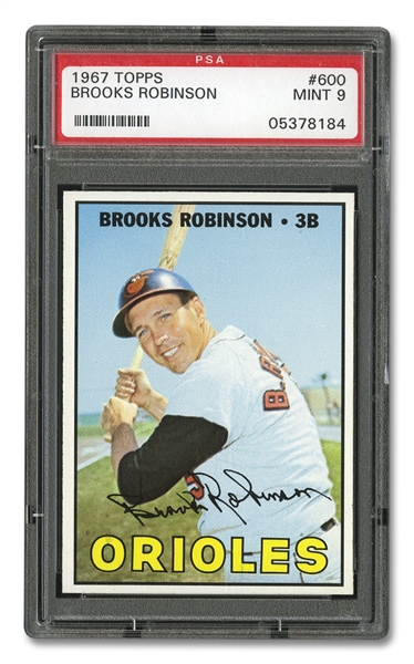 1967 TOPPS #600 BROOKS ROBINSON - PSA MINT 9