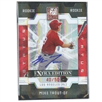 2009 ELITE EXTRA EDITION STATUS RED MIKE TROUT ROOKIE AUTO /50 BGS MINT 9 AUTO 10