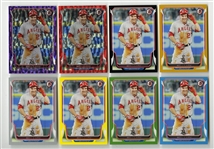 2014 BOWMAN #168 MIKE TROUT LIMITED EDITION GROUP OF (8) COLOR VARIATIONS