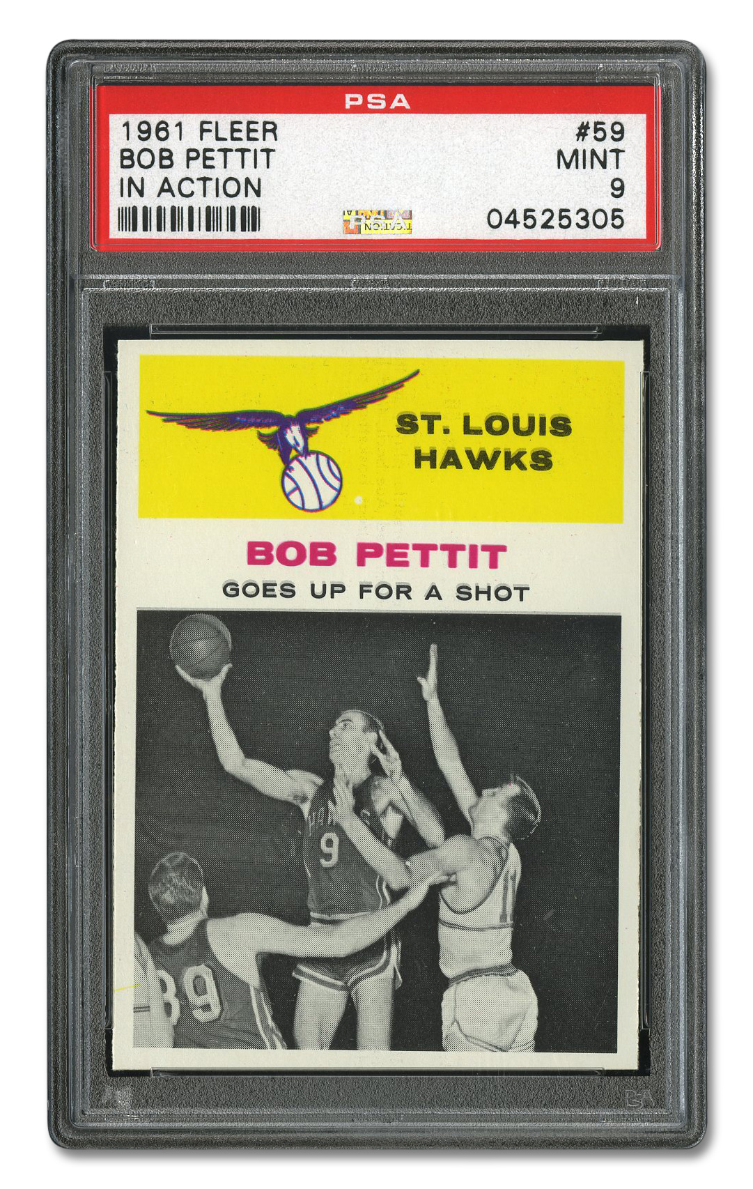  1961 Fleer # 59 In Action Bob Pettit St. Louis Hawks