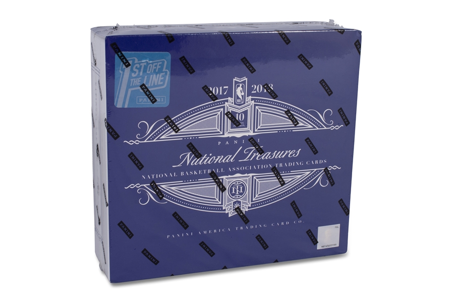 2017-18 PANINI BASKETBALL NATIONAL TREASURES FACTORY SEALED FIRST OFF THE LINE HOBBY BOX