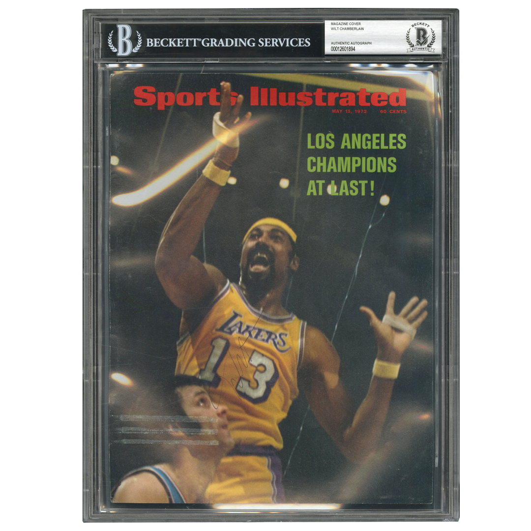 Lot Detail - WILT CHAMBERLAIN AUTOGRAPHED LOS ANGELES LAKERS HOME