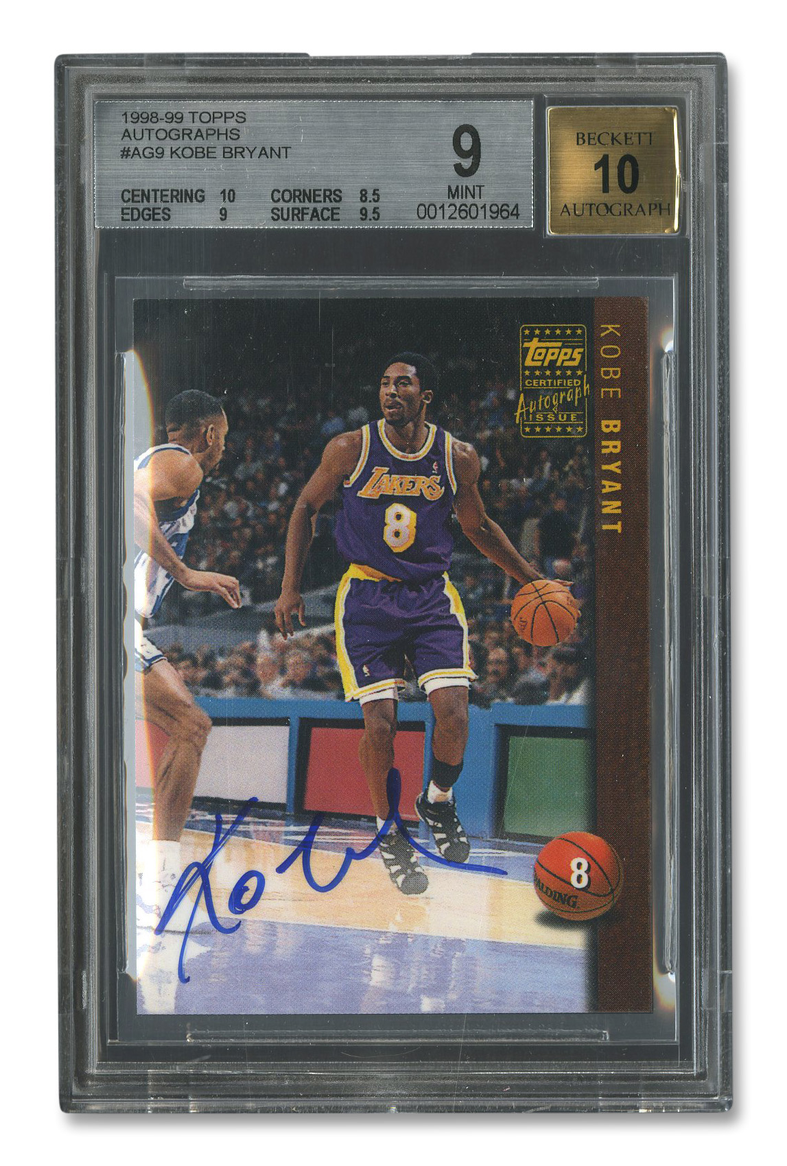 Lot Detail - 1998-99 TOPPS CERTIFIED AUTOGRAPH #AG9 KOBE BRYANT ...
