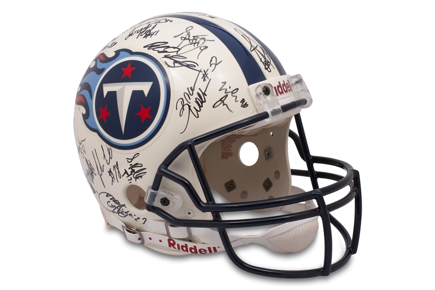 1999 TENNESSEE TITANS AFC CHAMPIONS TEAM SIGNED HELMET - PSA/DNA