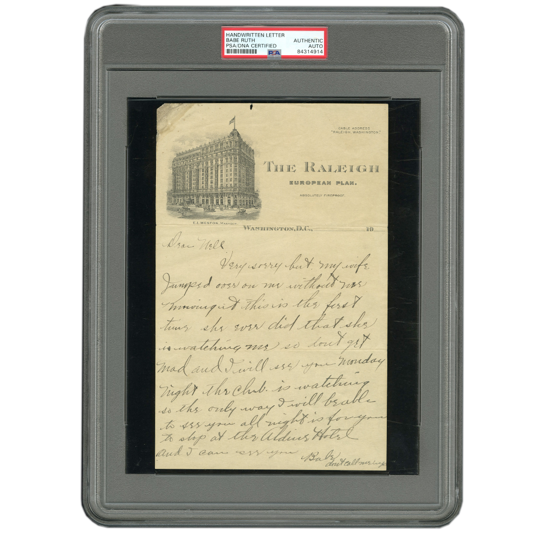 Lot Detail - BABE RUTH HANDWRITTEN LETTER TO MISTRESS, CIRCA 1922 (AL TAPPER COLLECTION) image