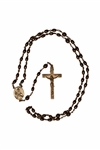 HISTORICAL & IMPORTANT - KNUTE ROCKNES PERSONALLY OWNED ROSARY BEADS AND CROSS (FOUND CLUTCHED IN HIS HANDS WHEN HIS BODY WAS DISCOVERED AFTER THE PLANE CRASH MARCH 31, 1931) (AL TAPPER COLLECTION)