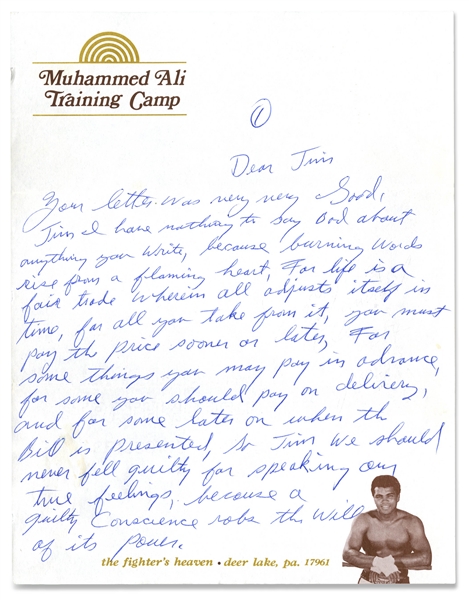 OUTSTANDING MAY 19, 1973 SIGNIFICANT MUHAMMAD ALI THREE PAGE HANDWRITTEN LETTER TO JIM MURRAY (AL TAPPER COLLECTION) - PSA/DNA LOA & MURRAY FAMILY LOA