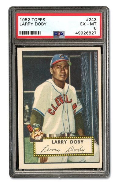 1952 TOPPS #43 LARRY DOBY - PSA EX-MT 6