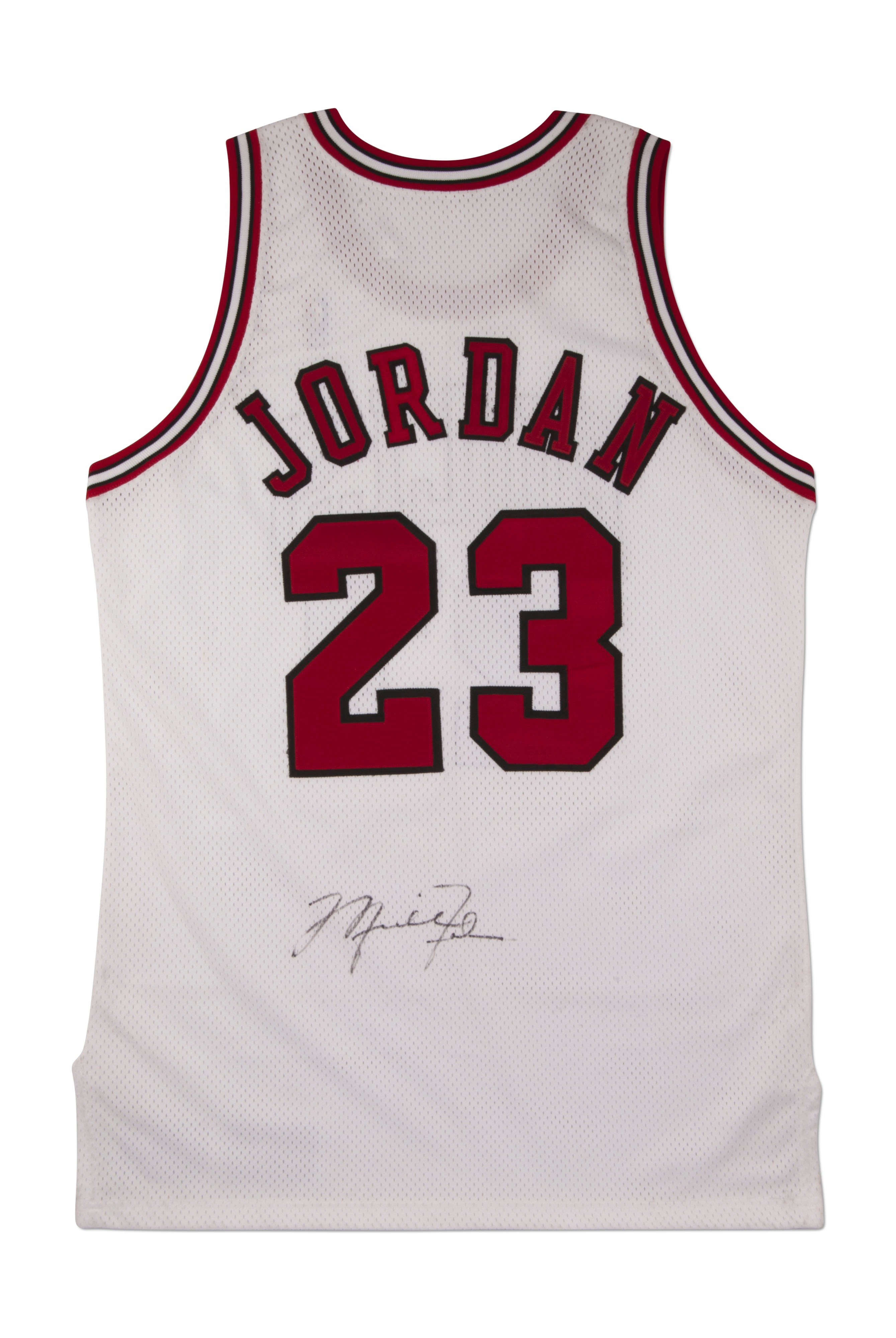 Lot Detail - Michael Jordan Signed Chicago Bulls White Home Jersey (UDA)