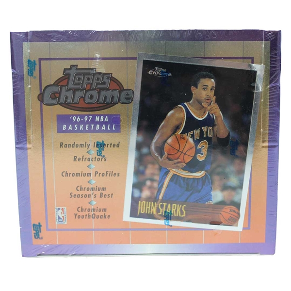 1996-97 TOPPS CHROME BASKETBALL UNOPENED FACTORY SEALED BOX (20 PACKS)