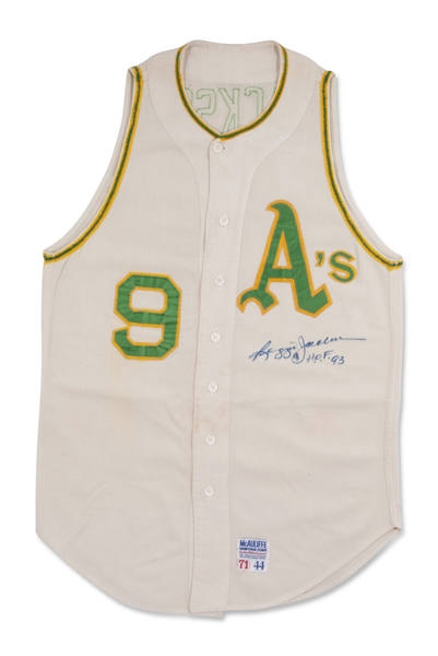 1971 REGGIE JACKSON ALL-STAR GAME 539-FOOT HOME RUN GAME WORN & SIGNED JERSEY - RESOLUTION PHOTOMATCH LOA/MEARS A10/JSA LOA (3RD LONGEST HOME RUN IN MLB HISTORY)