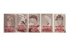 1947-66 EXHIBITS (5) UNOPENED PACKS - (5) CARDS IN EACH PACK - "COVER" PLAYERS ARE MAGLIE, TRUCKS, PAFKO, WERTZ, BLASINGAME