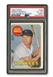 1969 TOPPS #500 MICKEY MANTLE (LAST NAME IN YELLOW) - MANTLES FINAL CARD -PSA VG-EX 4 (MC)