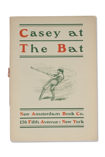 EXTREMELY RARE & HIGH-GRADE 1901 "CASEY AT THE BAT" BY ERNEST THAYER SOFTCOVER FIRST EDITION