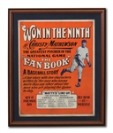 1910 CHRISTY MATHEWSON "WON IN THE NINTH" CARDBOARD ADVERTISING DISPLAY