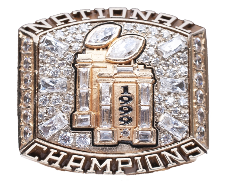 1999 FLORIDA STATE SEMINOLES 10K GOLD NCAA FOOTBALL CHAMPIONS RING (PRESENTED TO HAGGARD)