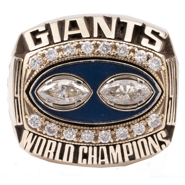 1990 NEW YORK GIANTS SUPER BOWL XXV RING PRESENTED TO COACH JOHNNY PARKER