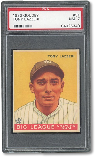 1933 GOUDEY #31 TONY LAZZERI - PSA NM 7 